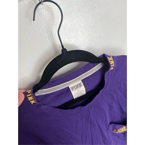 PINK By Victorias Secret LSU Geaux Tigers Long Sleeve Top Woman’s Size Large - Picture 5 of 7